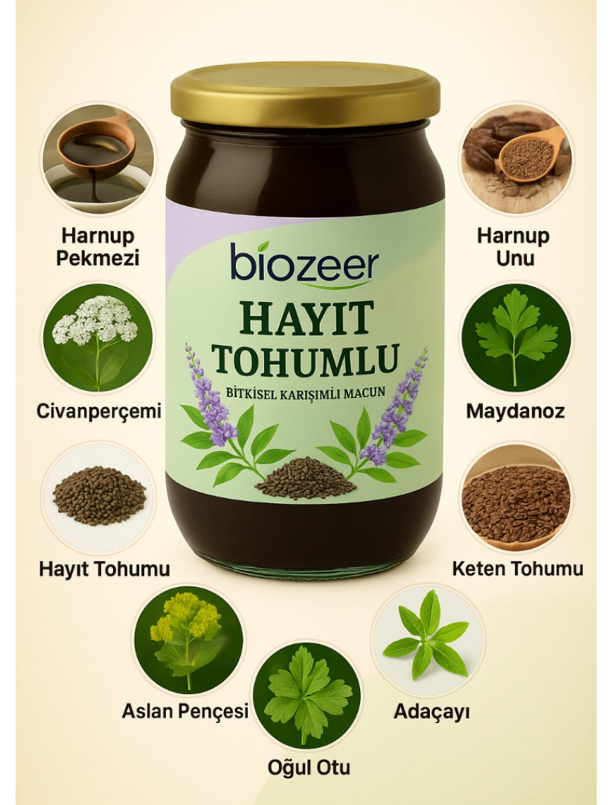 Hayıt Tohumlu Bitkisel Karışımlı Macun 800 gr. Hayıt Tohumlu Bitkisel Karışımlı Macun 800 gr.
