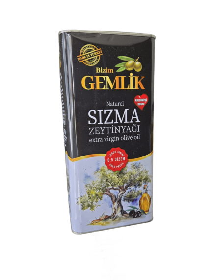 Zeytinyağı 5 lt. (Naturel & Soğuk Sıkım Taş Baskı)