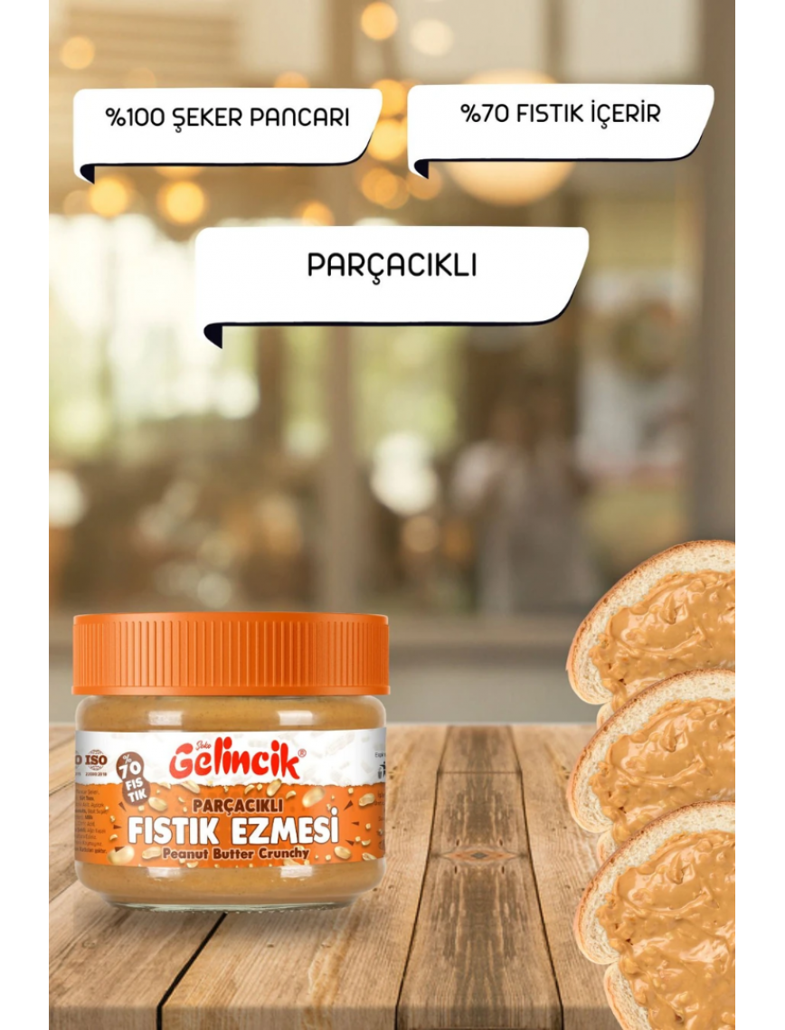 Fıstık Ezmesi (Parçacıklı, Şekerli %70) 320 gr.