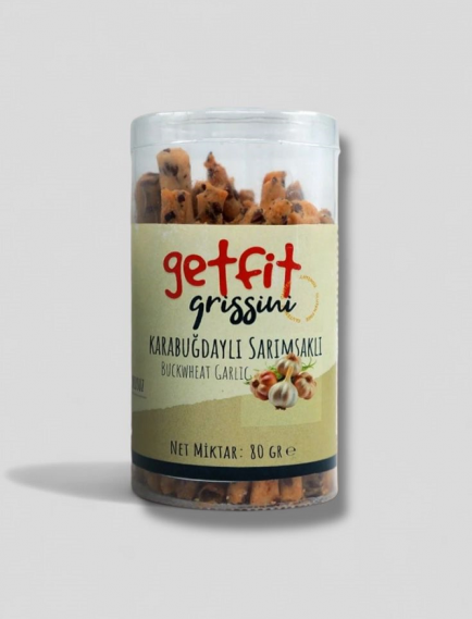 Getfit Grissini Karabuğdaylı Sarımsaklı 80 gr, (Çıtır Çubuk Kraker)