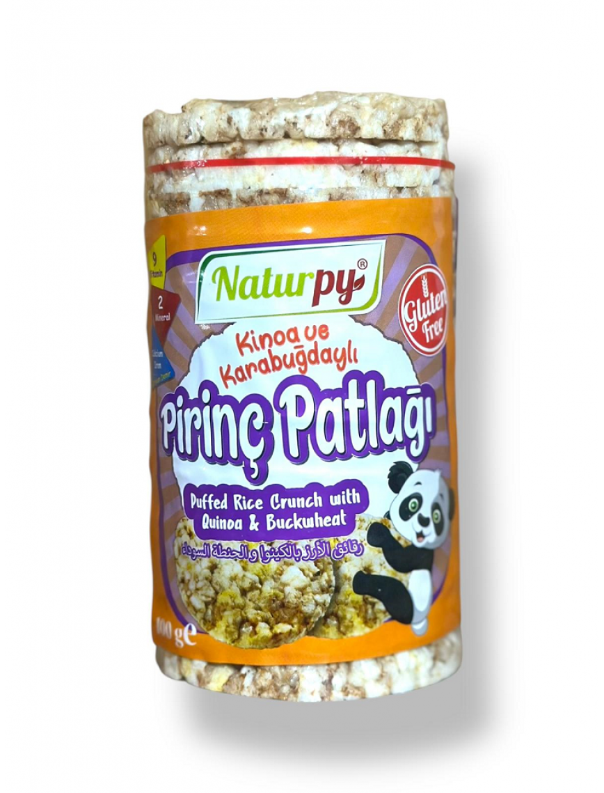 Kinoa ve Karabuğdaylı Pirinç Patlağı 100 gr. Kinoa ve Karabuğdaylı Pirinç Patlağı 100 gr.