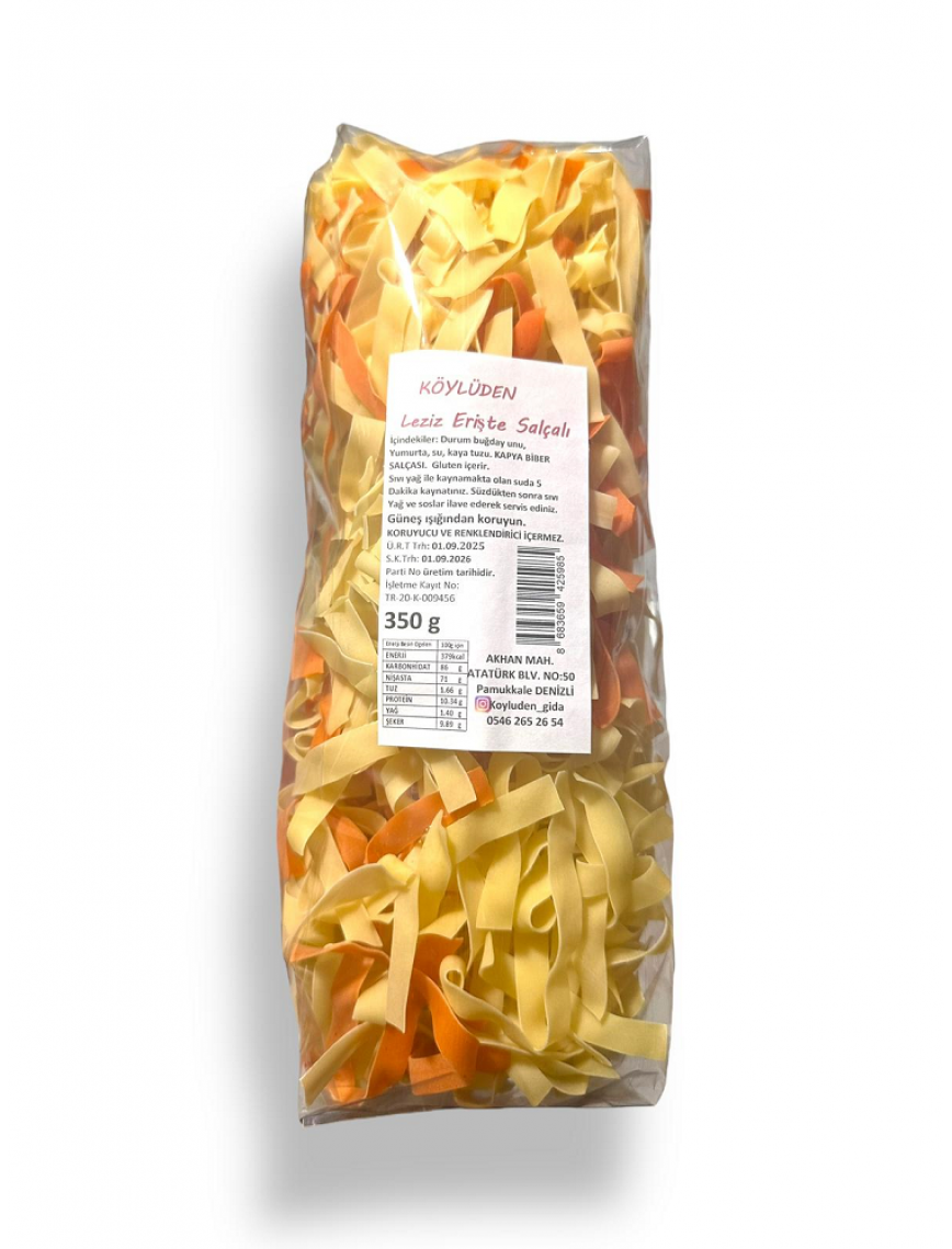 Erişte (Kapya Salçalı) 350 gr. Erişte (Kapya Salçalı) 350 gr.