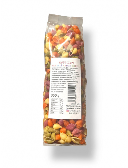 Kabuk Erişte (Sebzeli) 350 gr. Kabuk Erişte (Sebzeli) 350 gr.