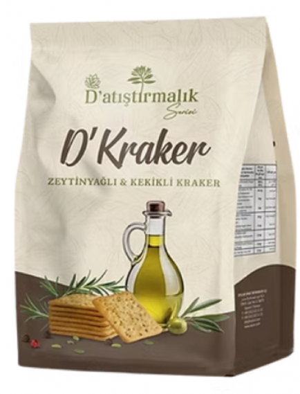D' Kraker (Zeytinyağlı & Kekikli Kraker) 200 gr.